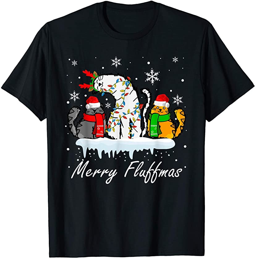 Merry Fluffmas – Cat Kitty Kitten Pet Lovers T-Shirt