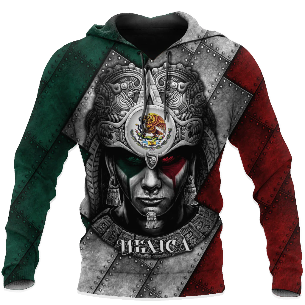 3D All Over Print Warrior Hoodie, Aztec Warriors Hoodie, Mexica Hoodie