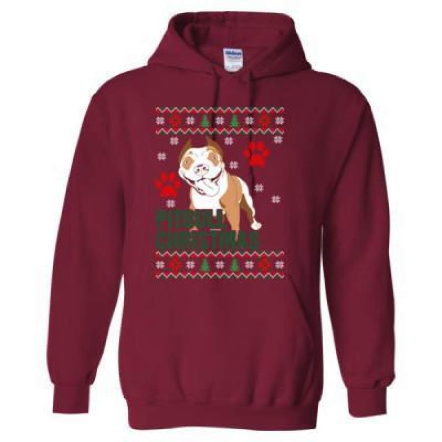 AGR Pitbull Ugly Christmas Sweater – Heavy Blend™ Hooded Sweatshirt