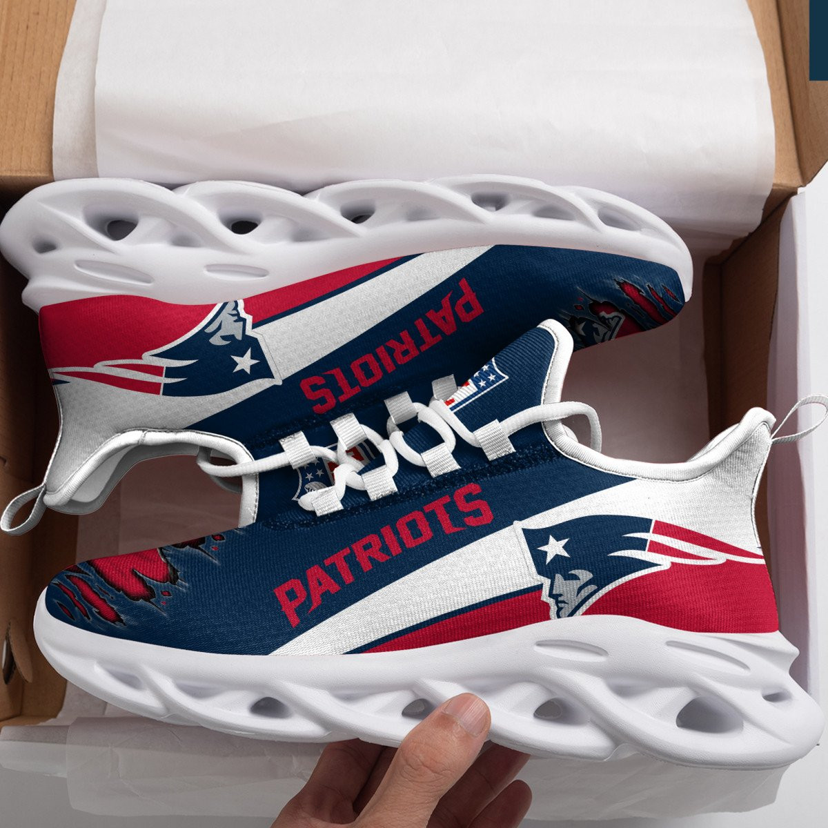 New England Patriots Yezy Running Sneakers 954