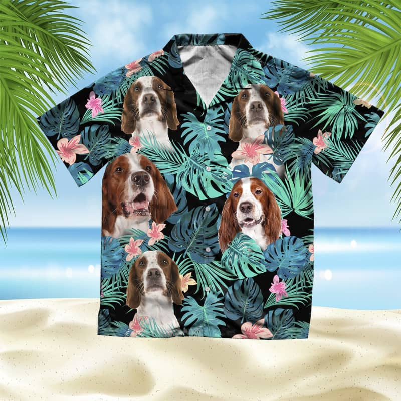 Felacia Irish Red And White Setter Summer Leaves Hawaii Shirt Ha94723