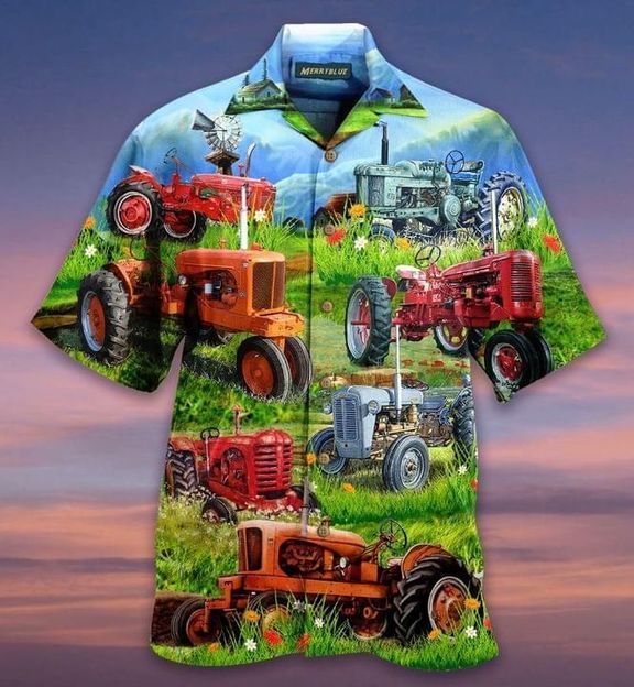 Real Men Drive Tractors Hawaii Shirt Ha9477