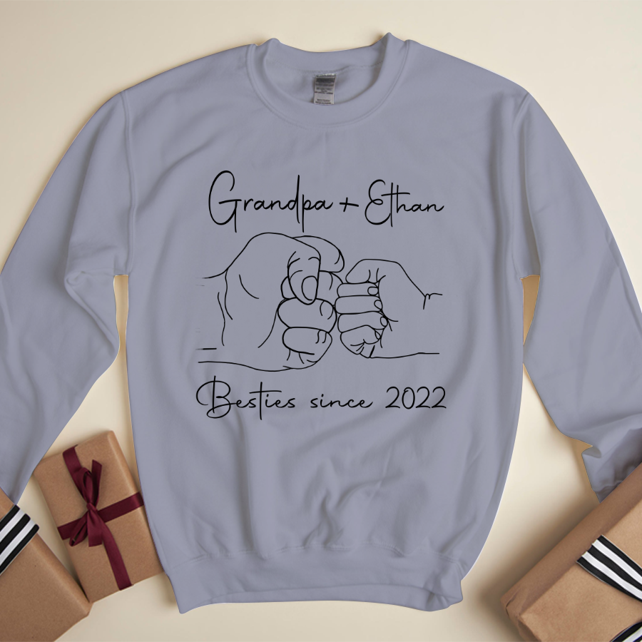 Grandpa And Grandkids Besties Since Sweatshirt