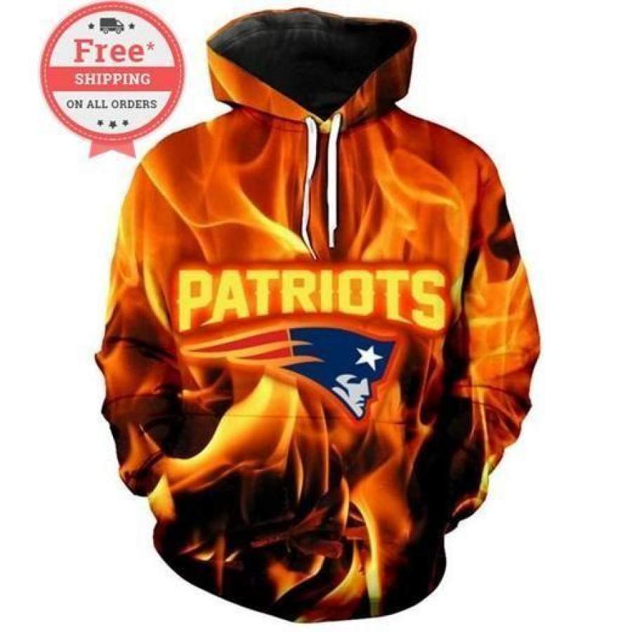 New England Patriots Football Team Print Hoodie Unisex 3D All Over Print