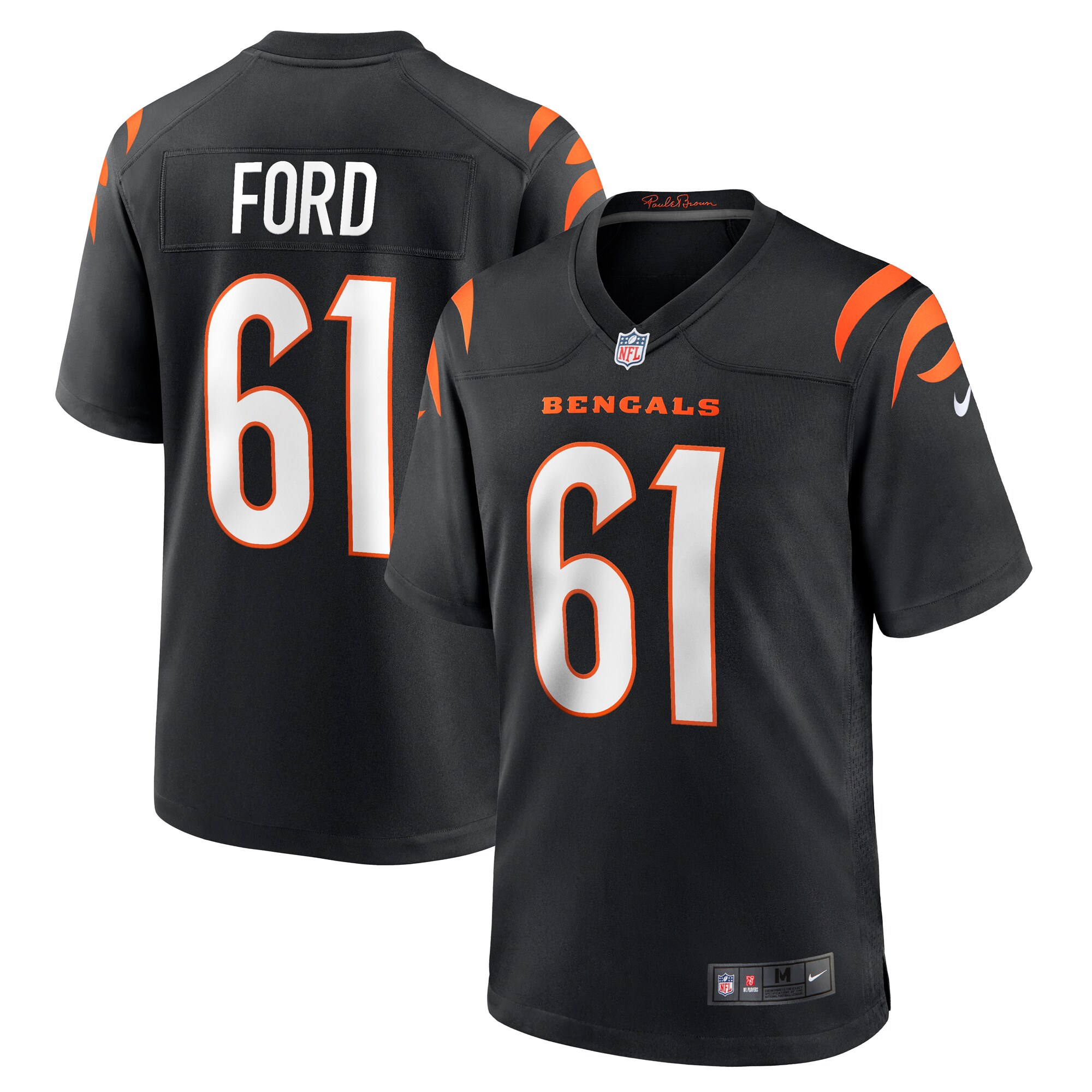 Cody Ford Cincinnati Bengals Game Jersey – Black