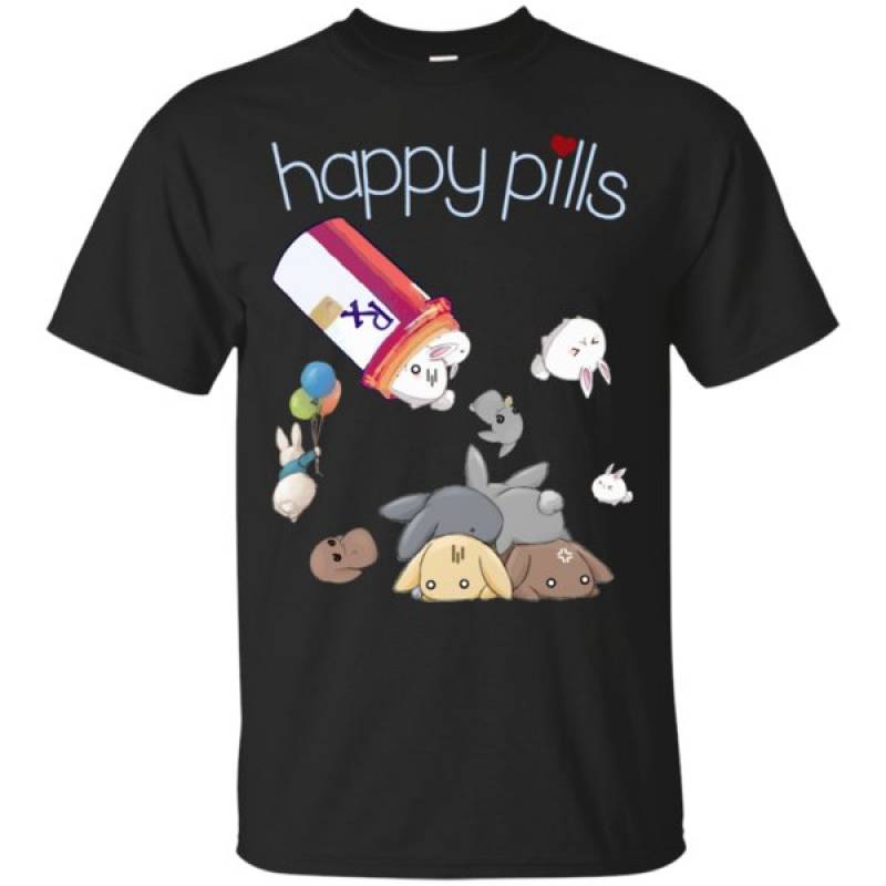 Rabbits Shirts Happy Pills