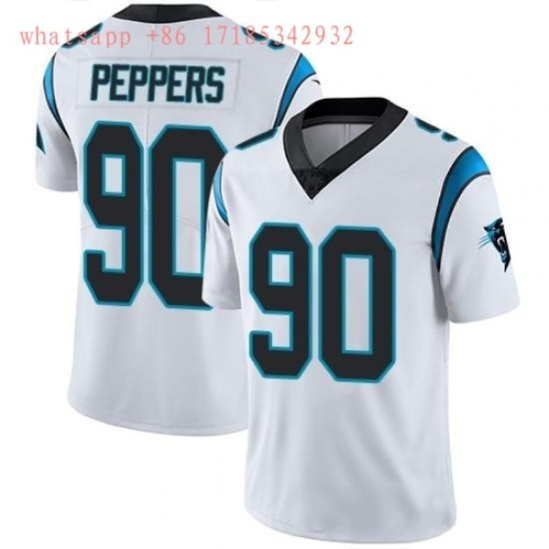 Carolina Panthers Julius Peppers #90 NFL 2020 White Jersey Jersey