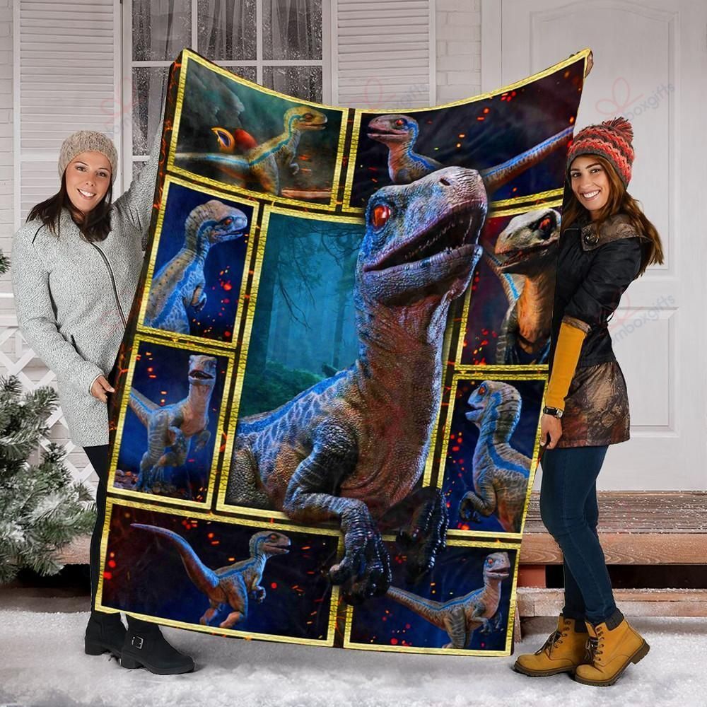 Velociraptor Dinosaur 3D GS-CL-DT1003 Sherpa Fleece Blanket