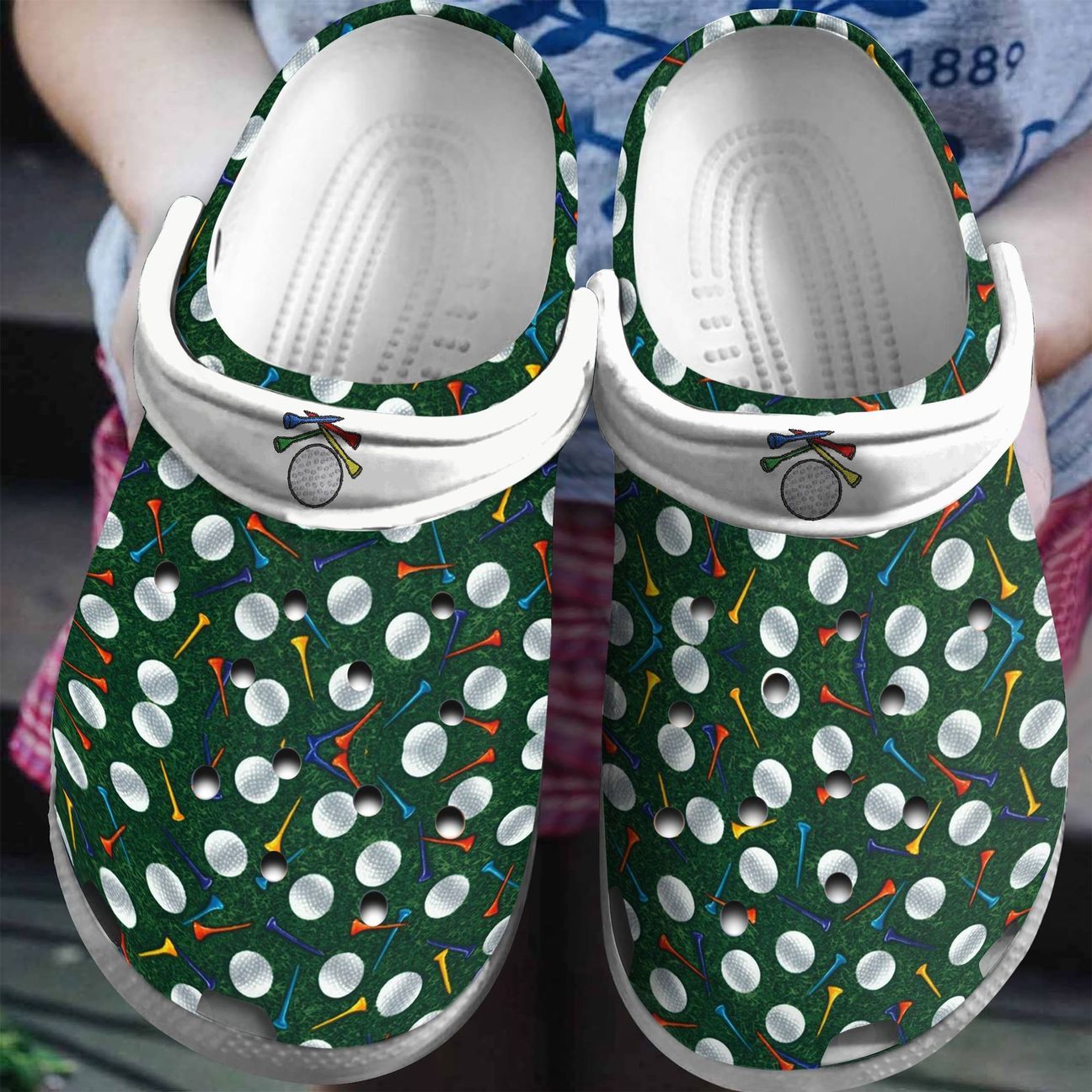 Golf Personalized Clog, Custom Name, Text, Color, Number Fashion Style For Women, Men, Kid, Print 3D Golf Balls