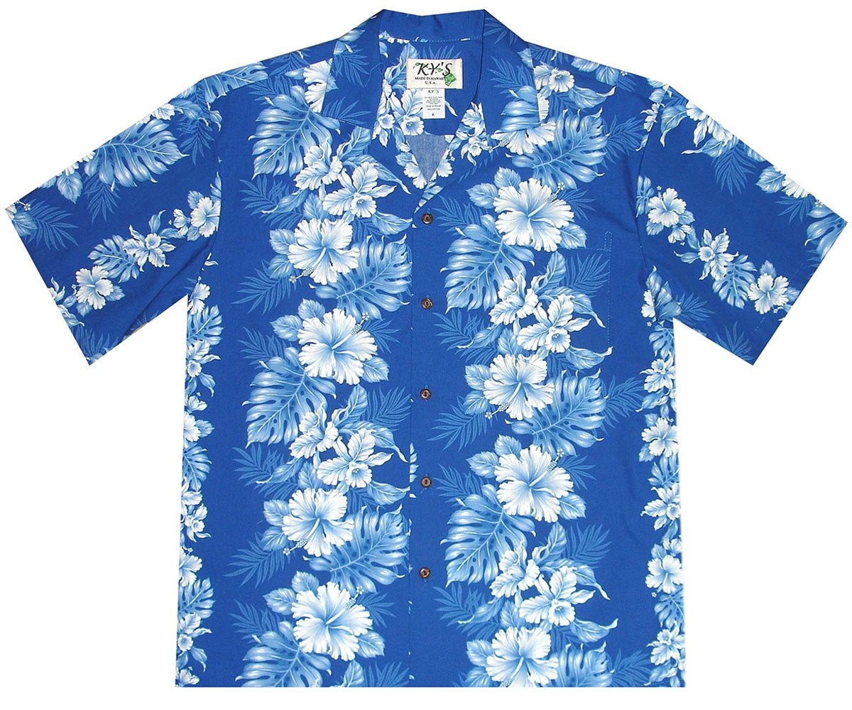 Royal Hibiscus Bluehawaiian Shirt Made In Hawaii, Summer Shirt, Beach Shirts