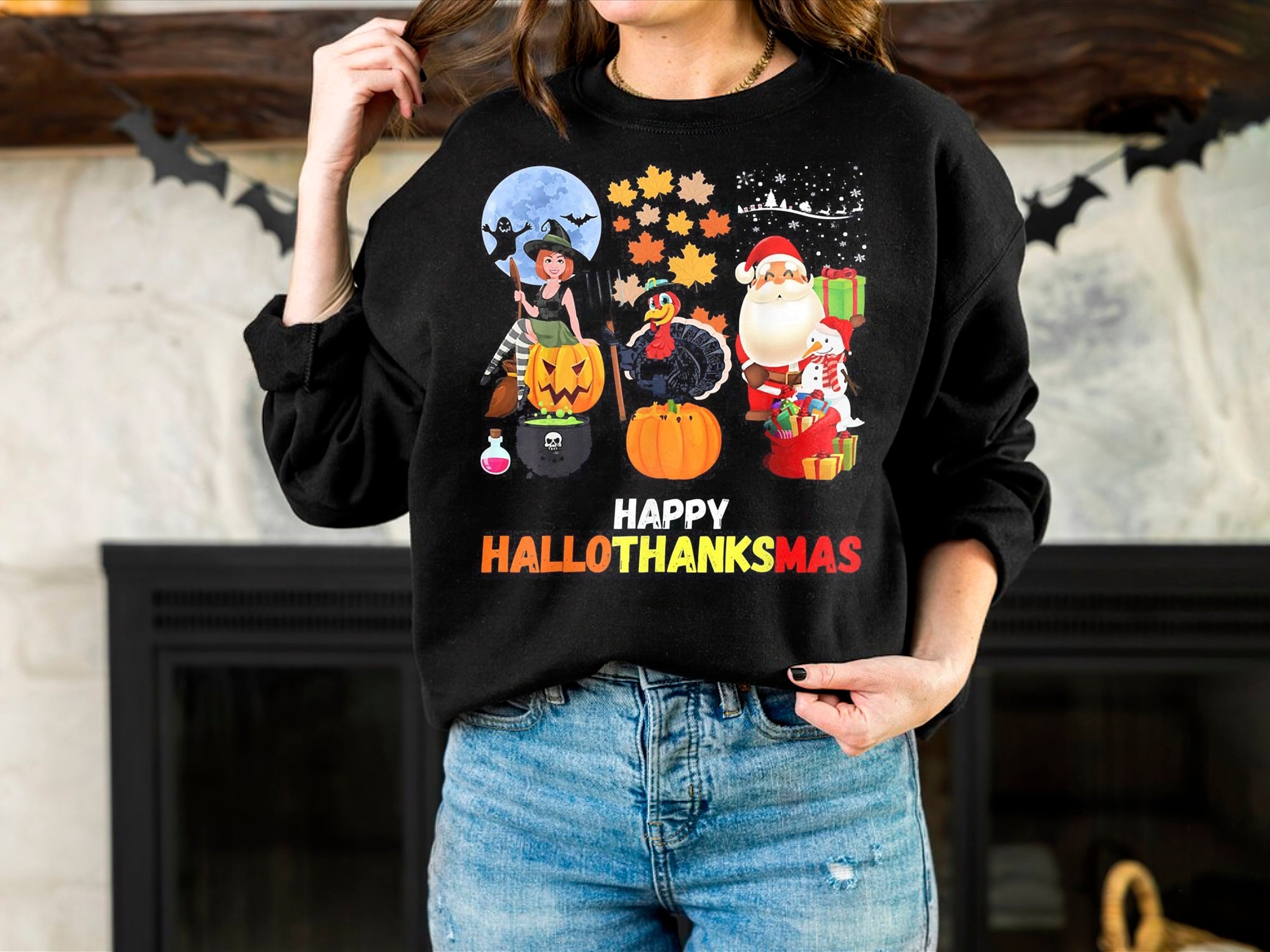 Hallothanksmas Sweatshirt, Hallothanksmas Gnome, Hallothanksmas Shirt, Halloween Shirt, Thanksgiving Shirt, Christmas Shirt, Holiday Season