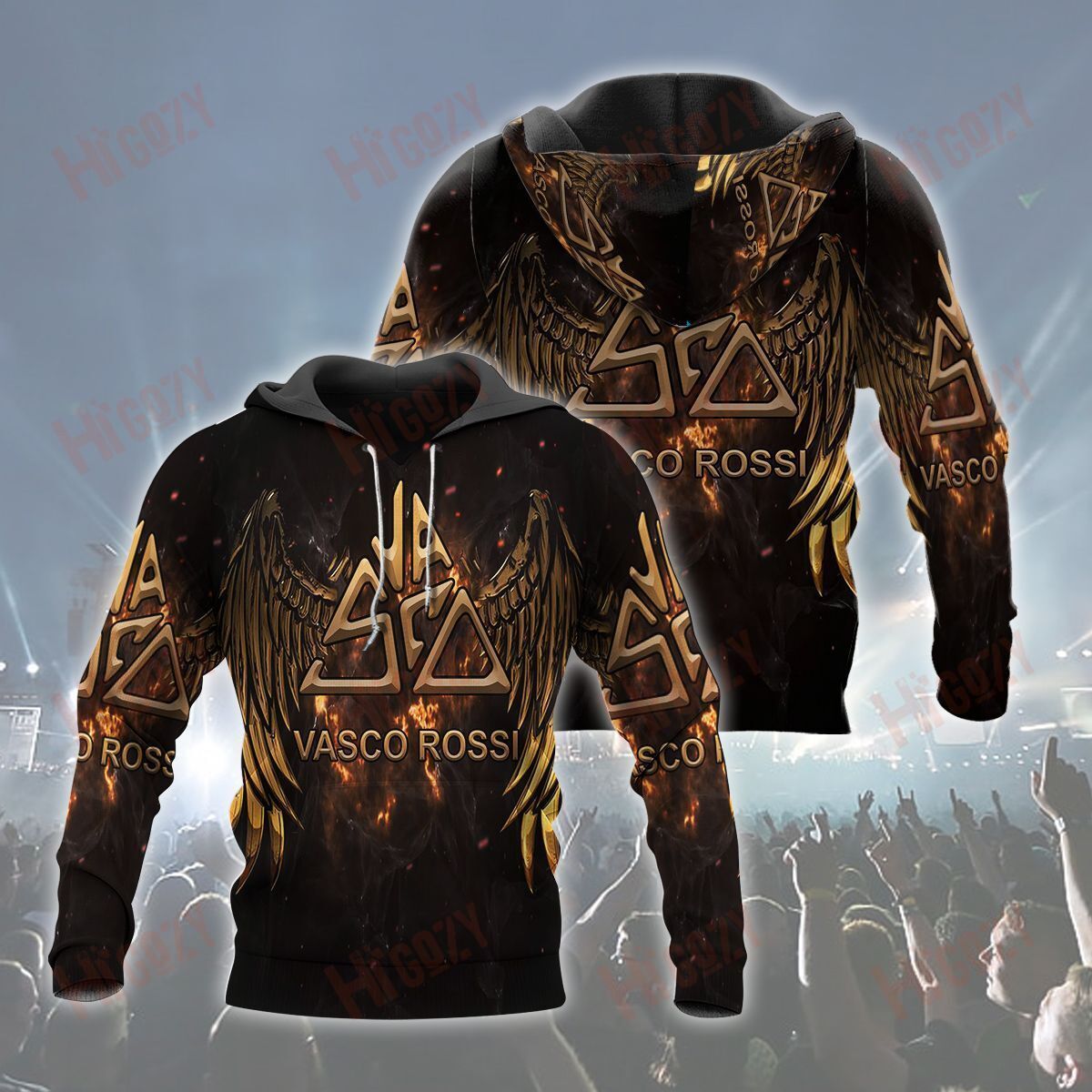 Baeelly™ Vasco Rossi Hoodie 3D All Over Printed Clothes – Mtv2