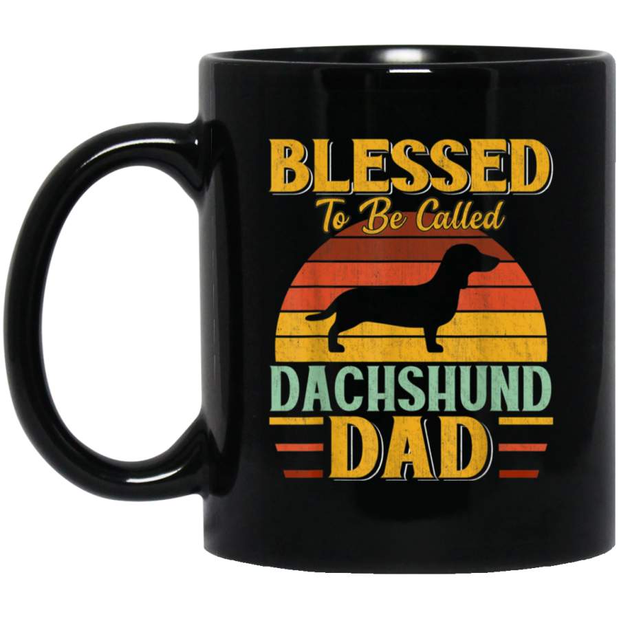 Blessed To Be Called Dachshund Dad Vintage Gift Mug