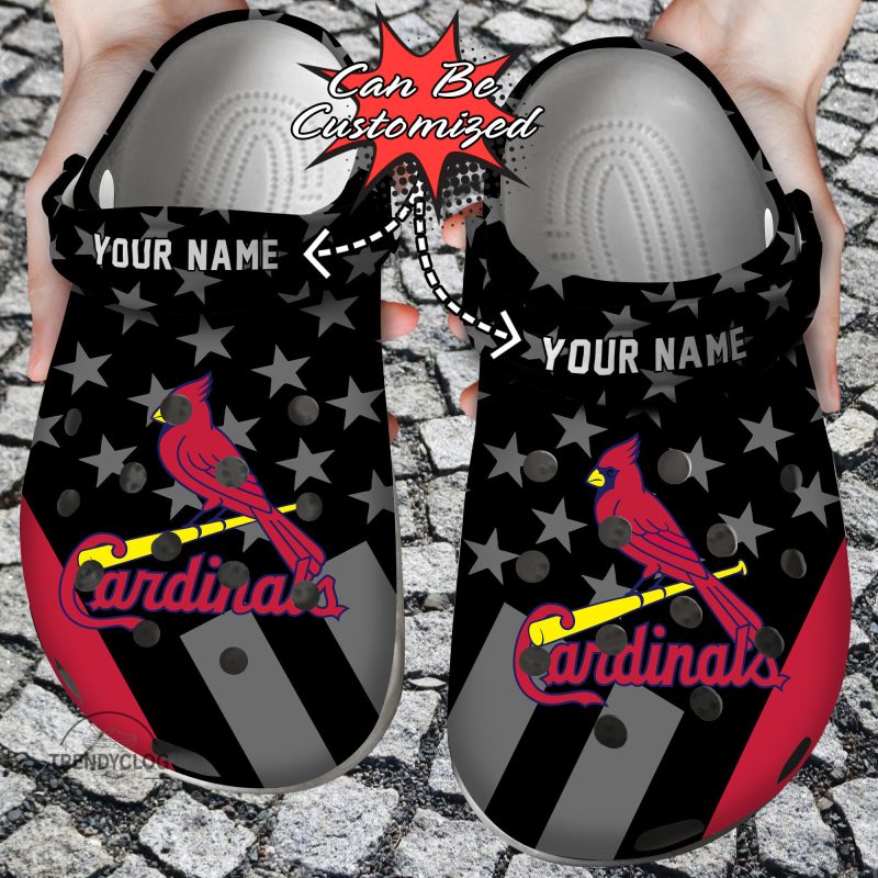 Baseball Personalized StL Cardinals Star Flag Clog Shoes