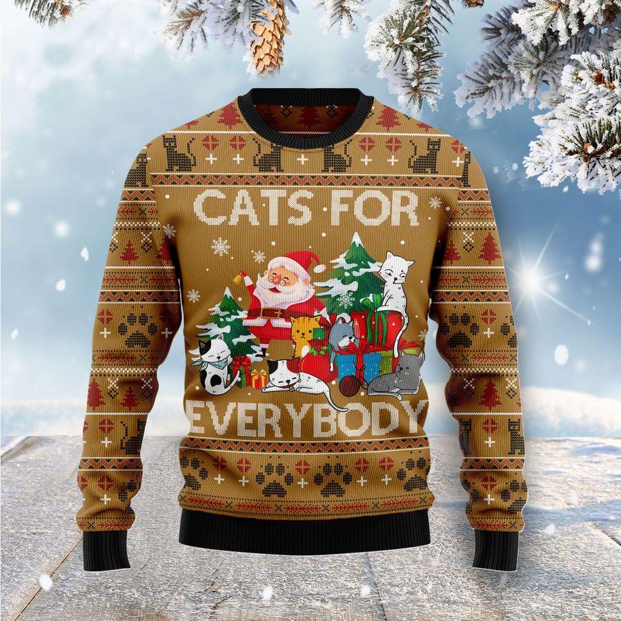 Cats For Everybody Christmas Ugly Sweater | Unisex | Full Size | Adult | Colorful | US1426