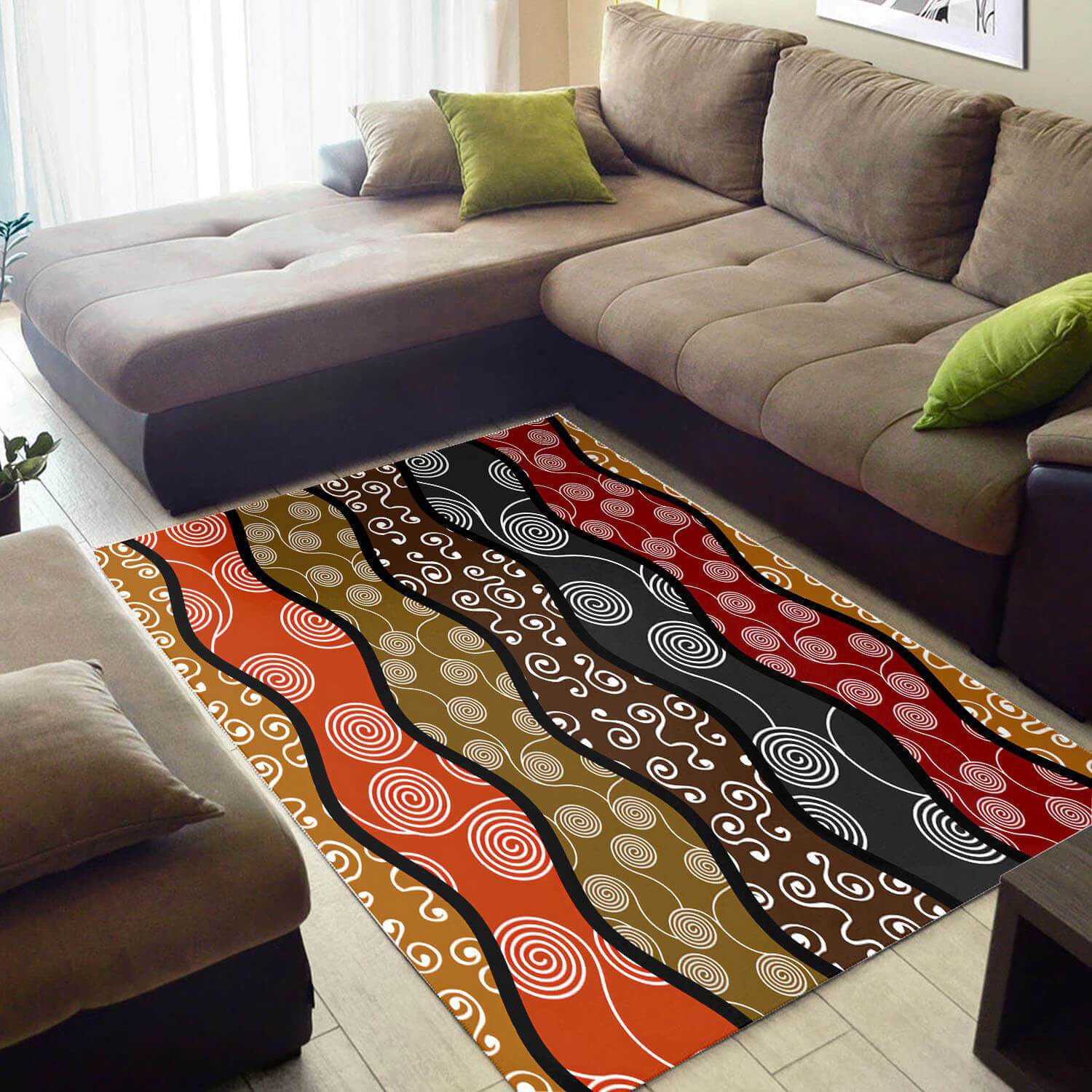 Trendy African Style Rugs Vintage African Themed Afrocentric Art African Style Carpet African Inspired Living Room WBG3513