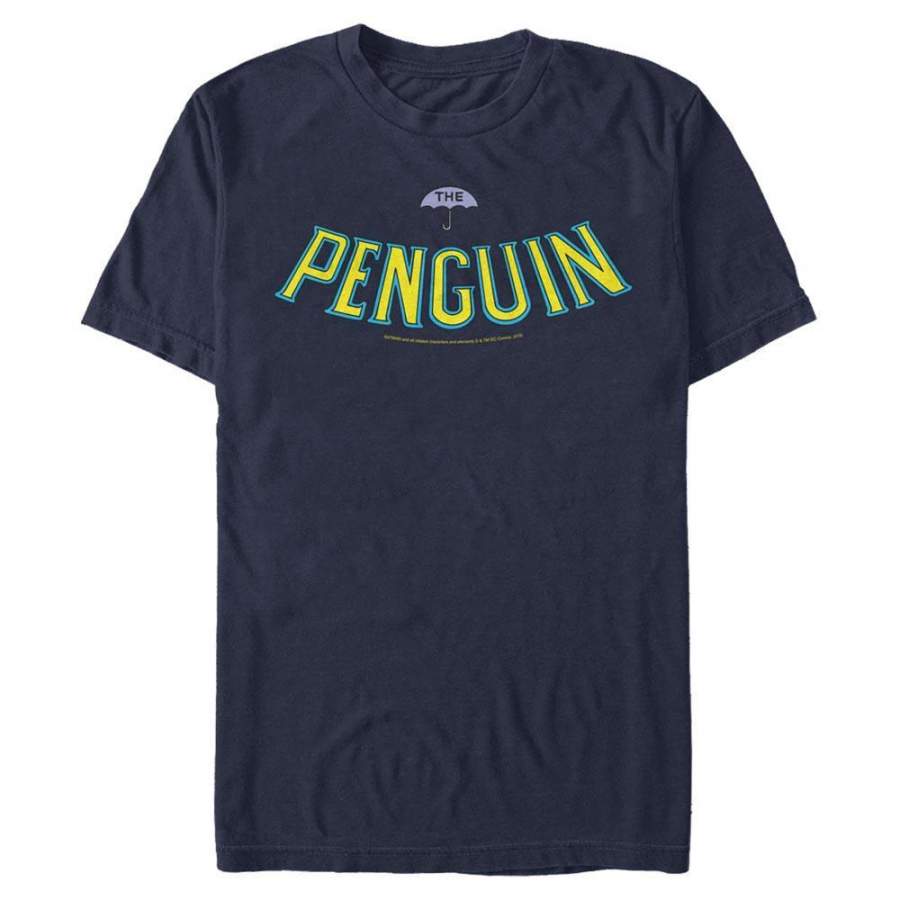 The Penguin Neon Logo – DC Comics: Batman Navy T-Shirt