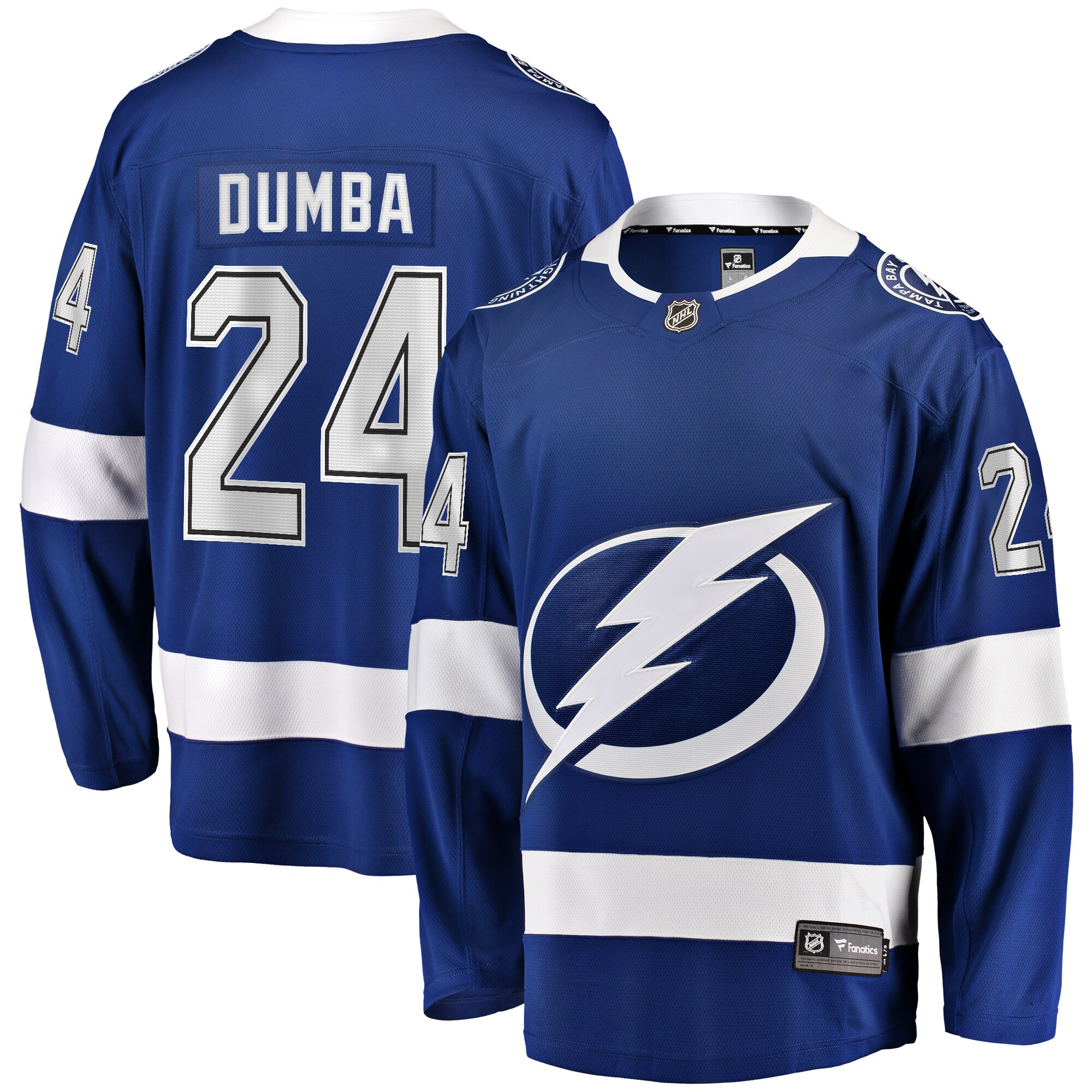 Matt Dumba Tampa Bay Lightning Branded Home Premier Breakaway Player Jersey – Blue