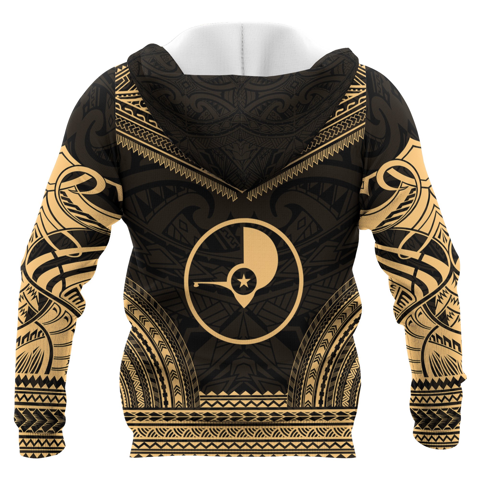 Yap Polynesian Chief Custom Personalised Zip-Up Hoodie – Gold Version – Bn10