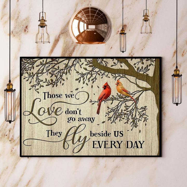 Cardinal Those We Love Don’T Go Away Memorial Gift For Family Home Decor Matte Canvas Canvas Prints