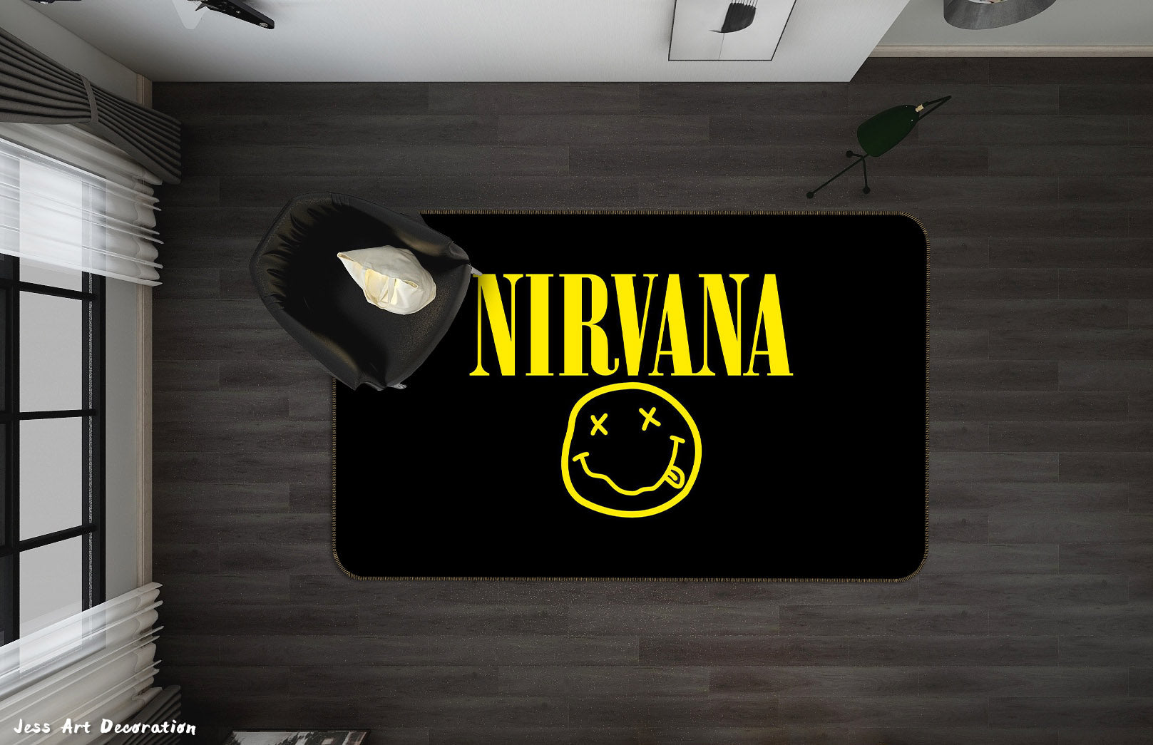 3D Nirvana Rock Band Non-Slip Rug Mat 100