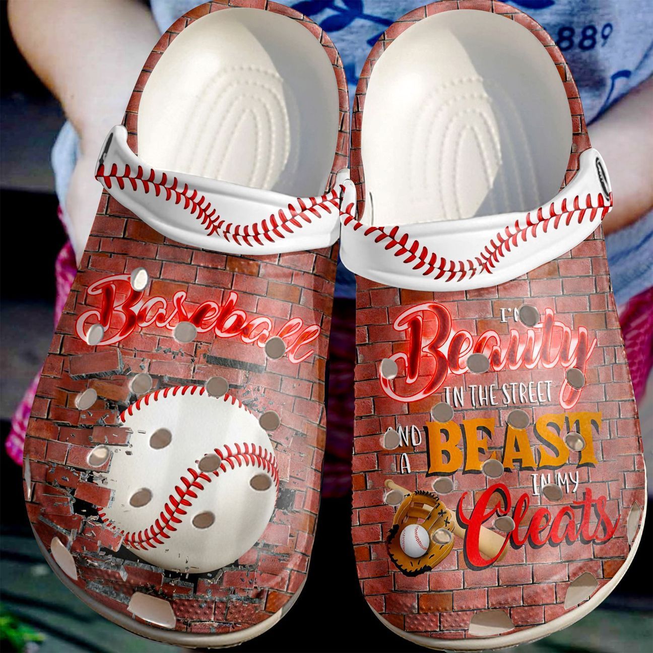 Baseball Personalized Clog, Custom Name, Text Baseball Breaking, Fashion Style For Women, Men, Kid, Print 3D