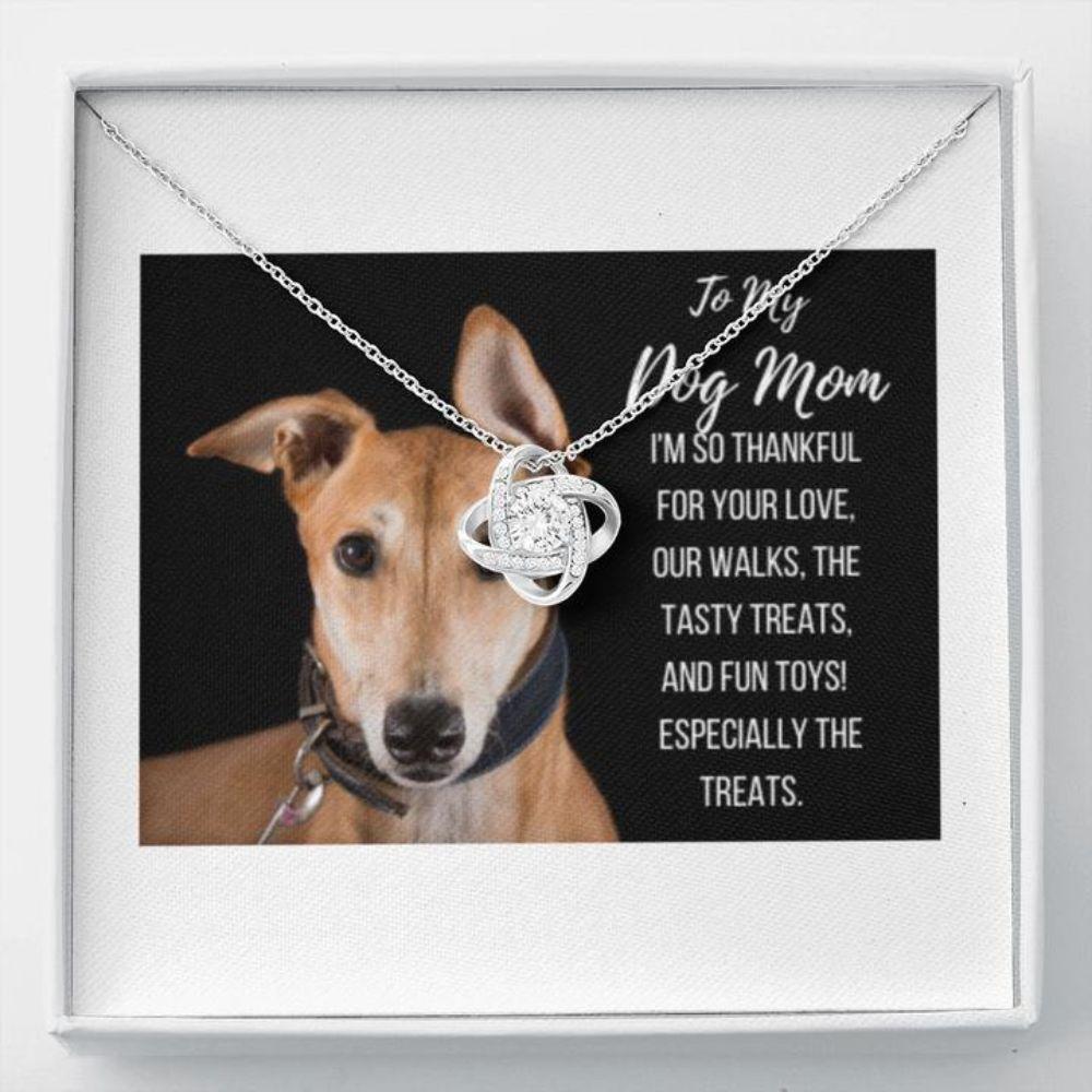 Dog Happy Holidays Gift Greyhound Dog Mom Stronger Together – Mother Love Knot Necklace 0921