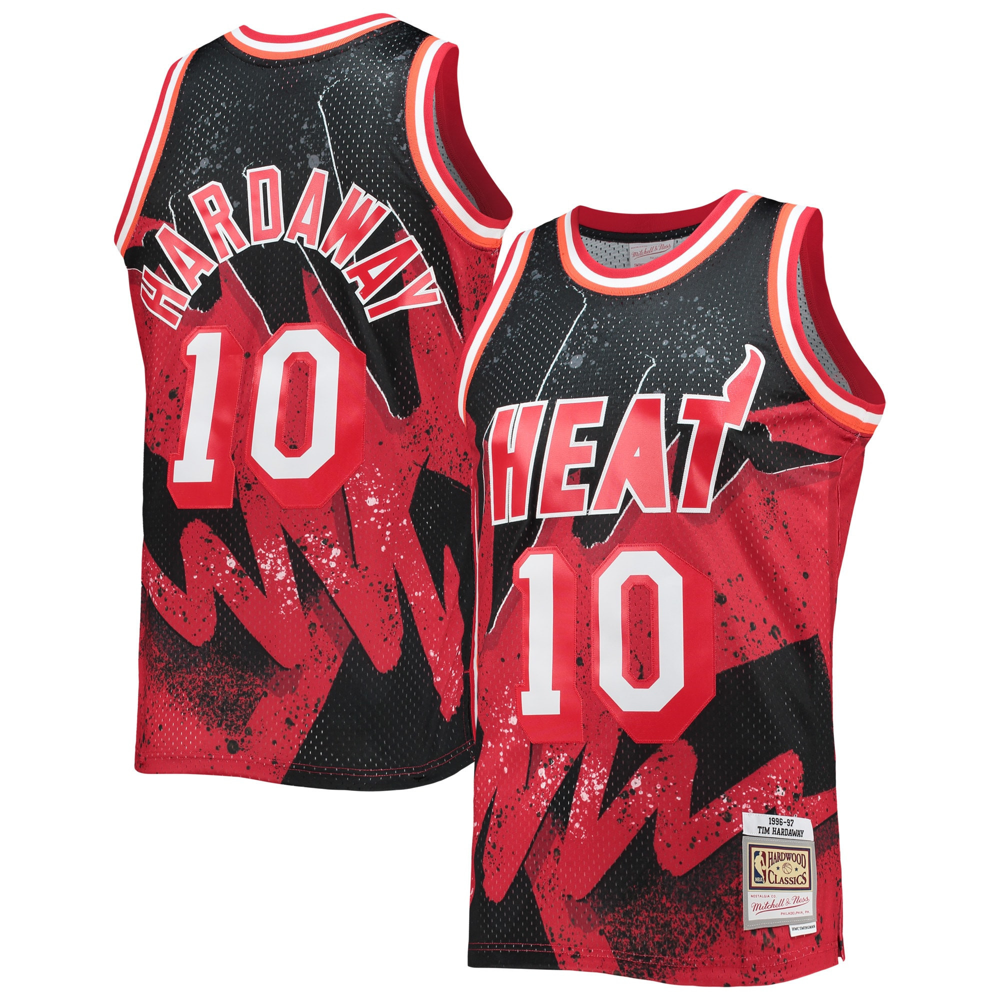 Tim Hardaway Miami Heat Mitchell & Ness Hardwood Classics 1996-97 Hyper Hoops Swingman Jersey – Scarlet NBA