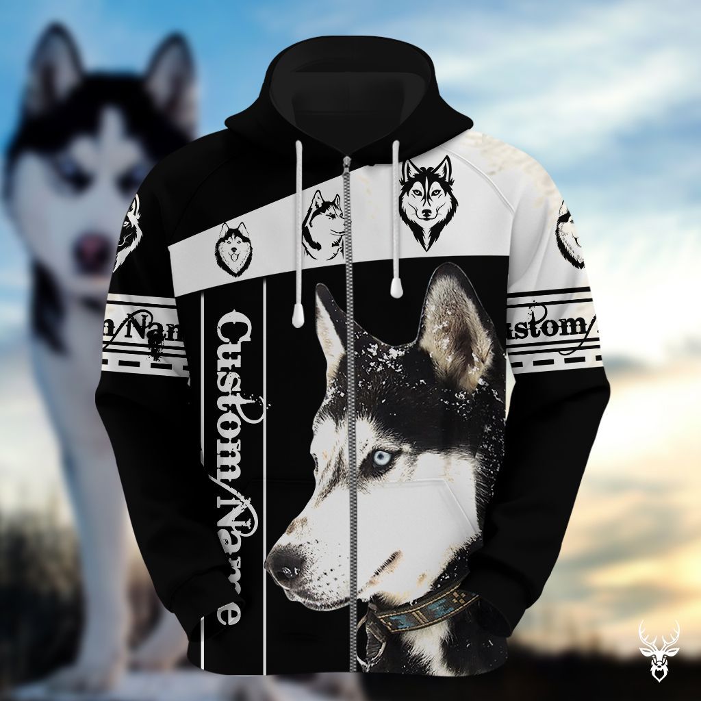HUSKY 3D CUSTOM NAME HOODIE QQ NXD082009H03BF