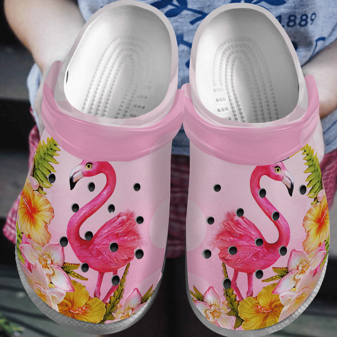 Flamingo Personalized Clog, Custom Name, Text, Color, Number Fashion Style For Women, Men, Kid, Print 3D Pretty Flamingo