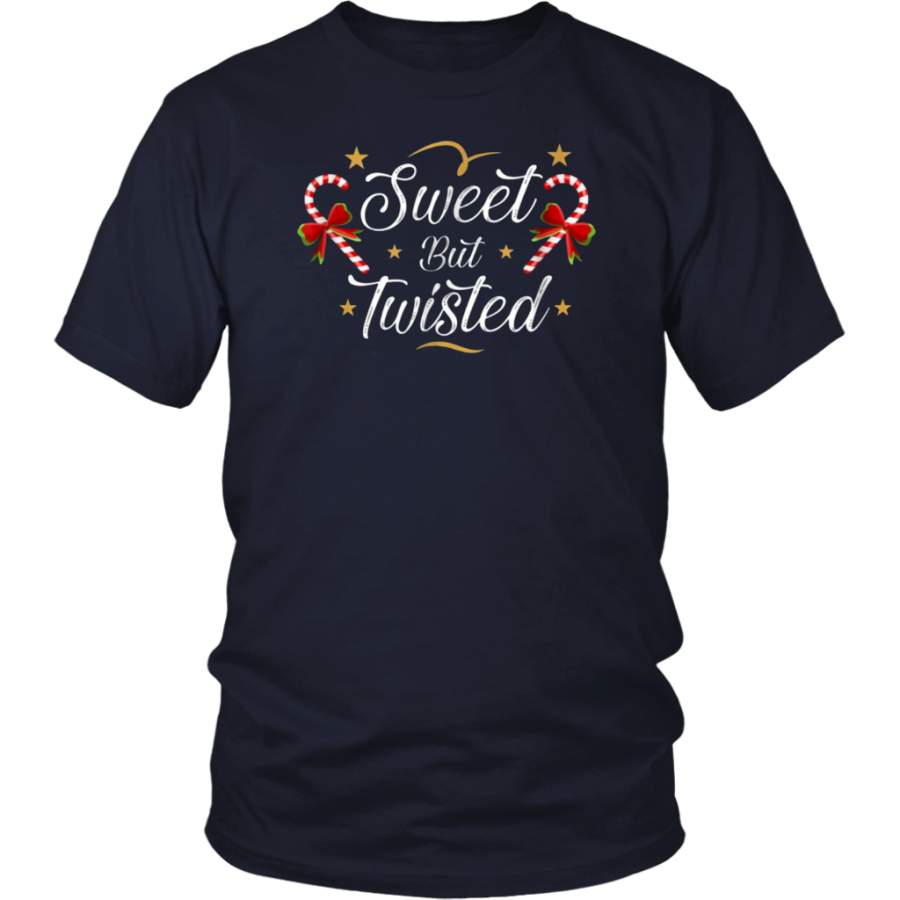 Sweet but Twisted Shirt Christmas Candy Cane with a bow SHirt