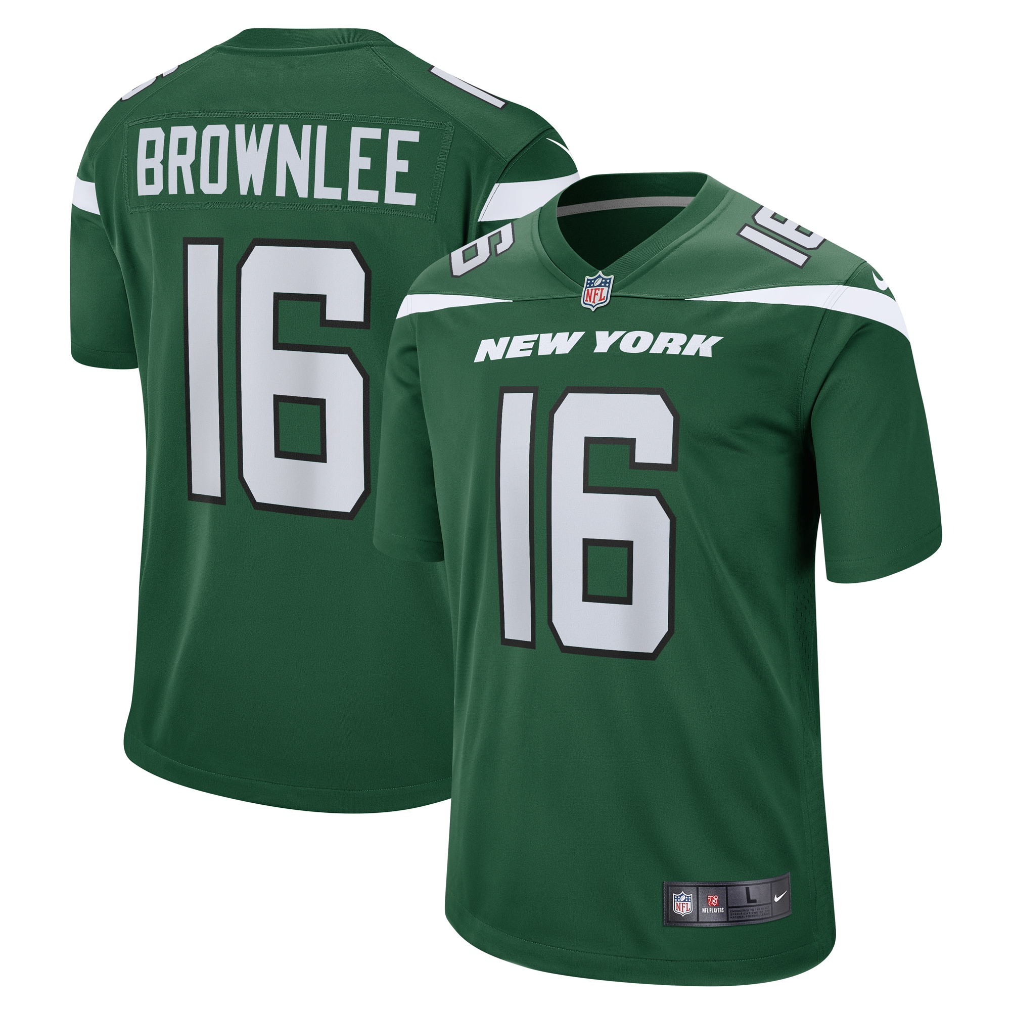 Jason Brownlee New York Jets Game Jersey – Gotham Green