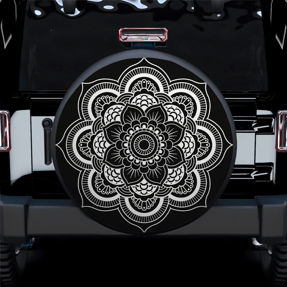 Mandala Flower Style Jeep Car Spare Tire Cover Gift For Campers