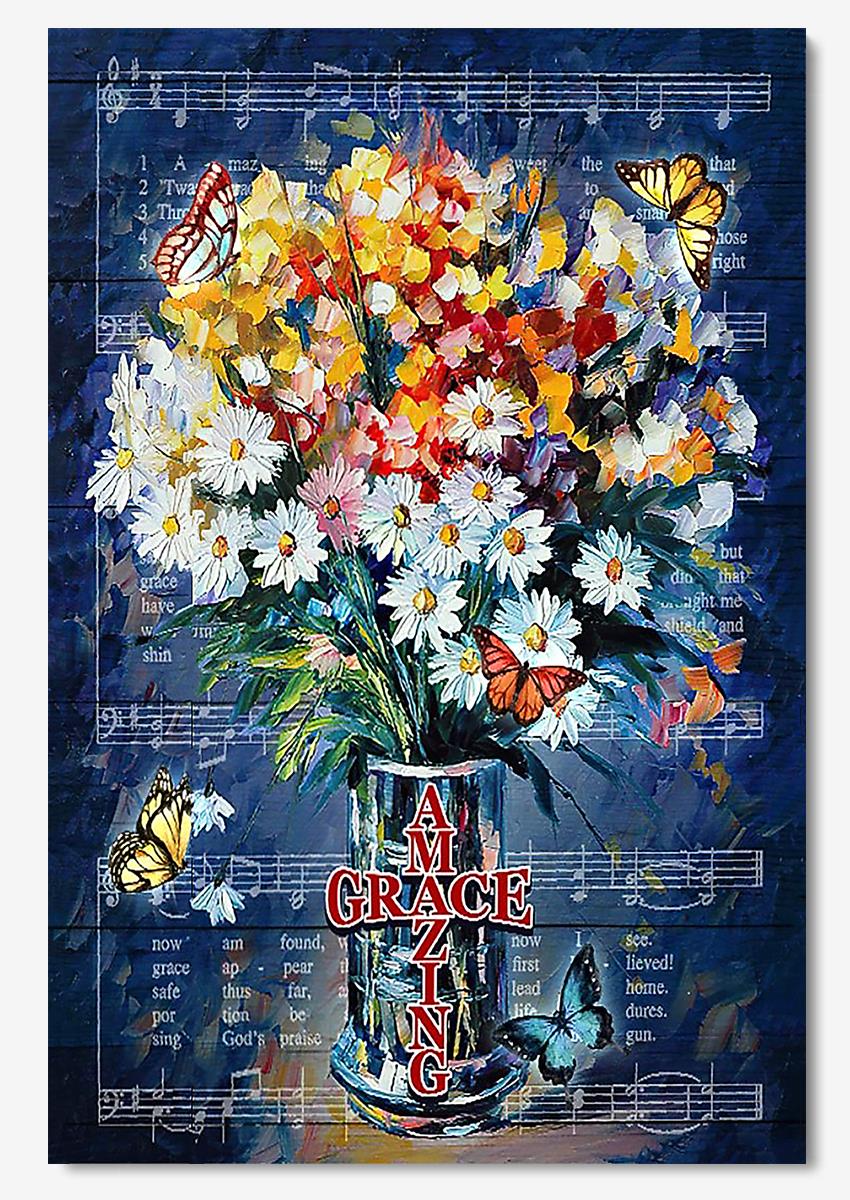 Amazing Grace Art Flower Wall Art For Flower Lover Office Home Decor Poster