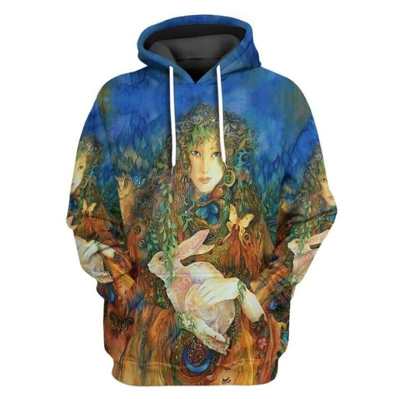 Secrettees 3D Ostara And Easter Bunny Tshirt Hoodie Apparel