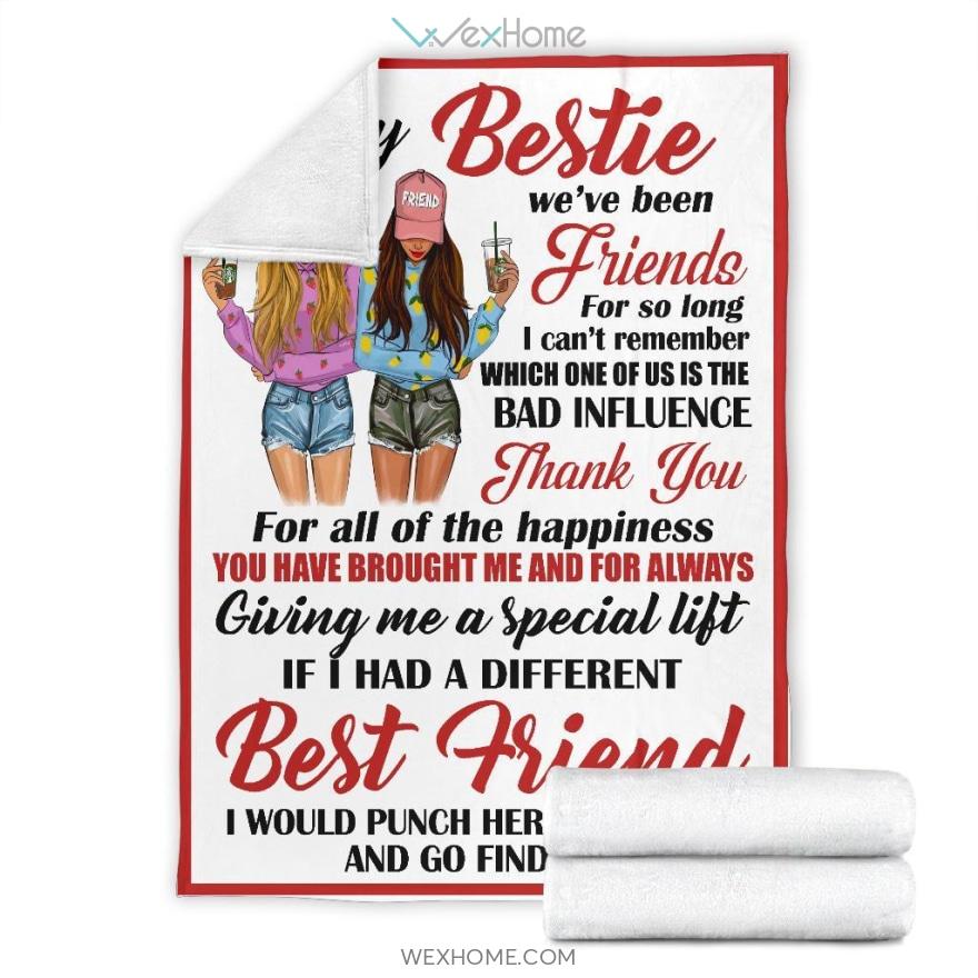 To My Bestie Best Friends Gift Premium Blanket