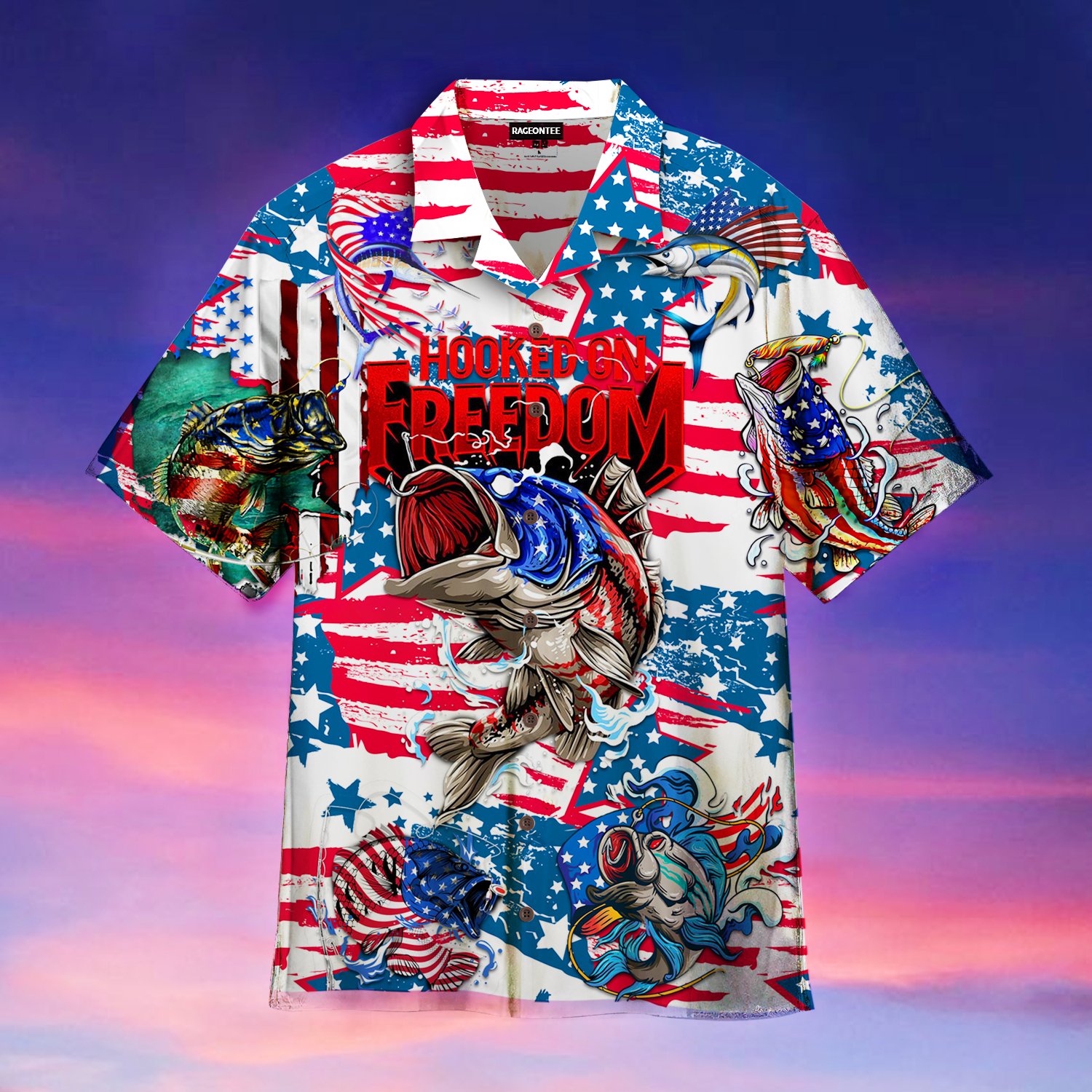 Fishing Hooked On Freedom Hawaii Shirt For Men Women Adult Ha95094