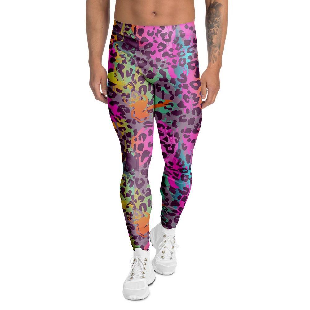 Colorful Leopard Men’S Leggings