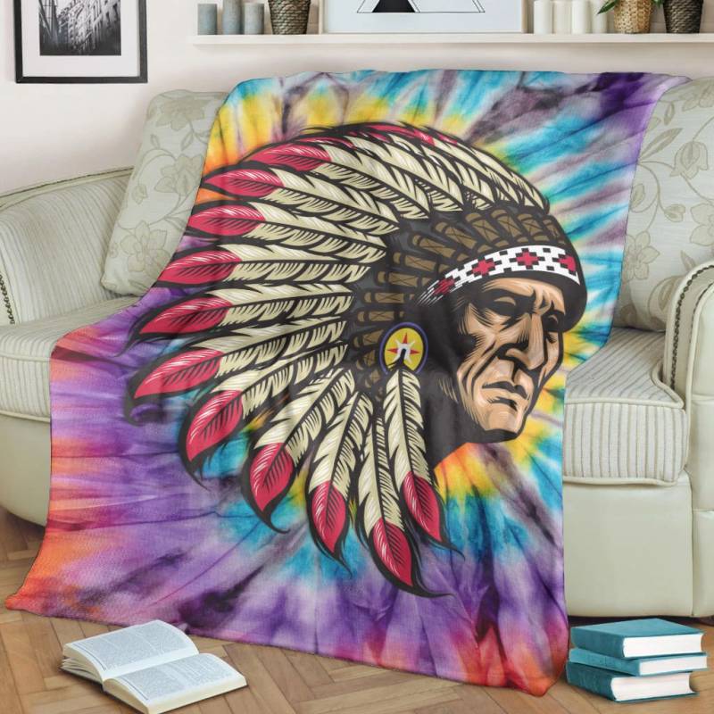 Native American Blanket - Tie Dye Style - BN01