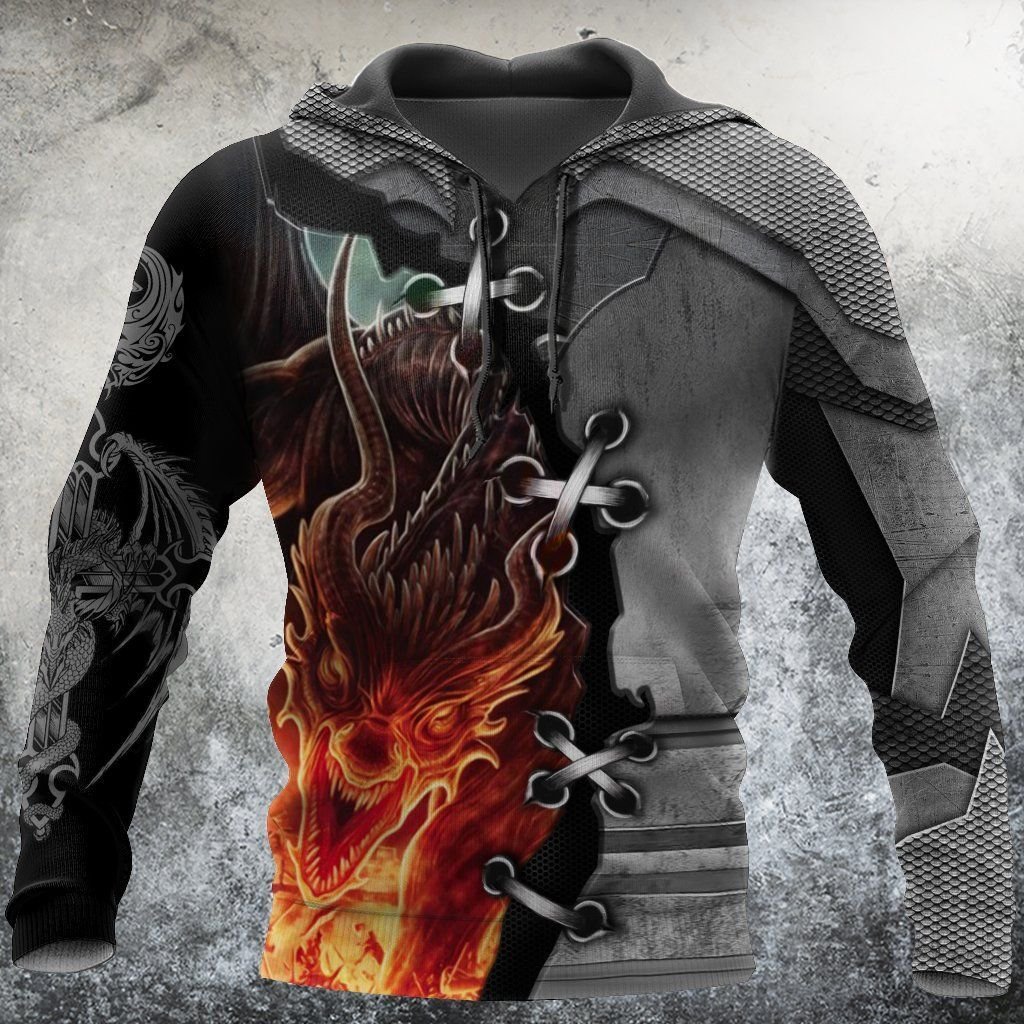 3D Tattoo And Dungeon Dragon Hoodie Hn030440