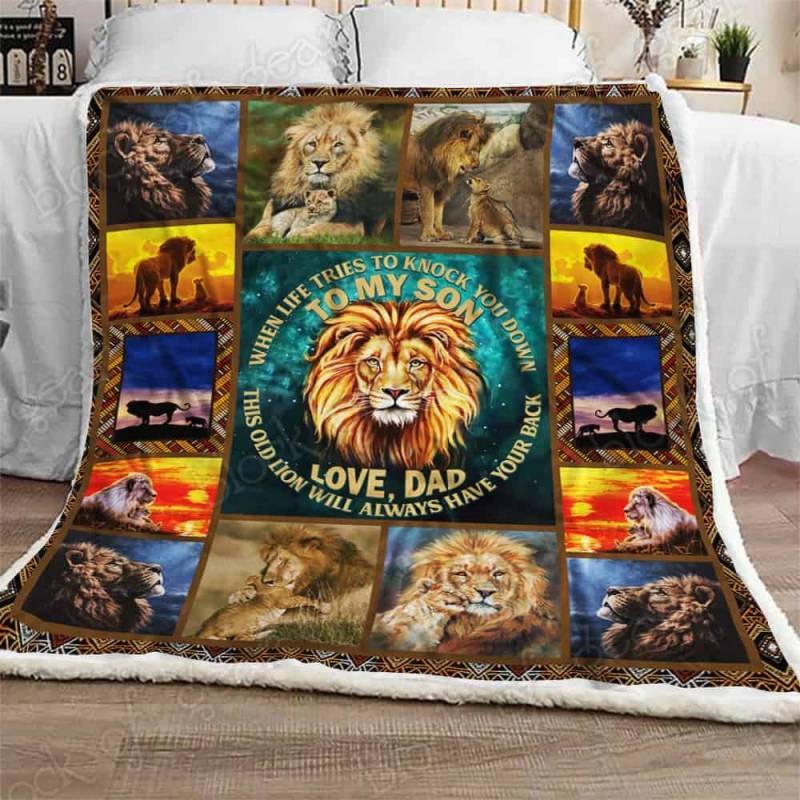 To My Son – Lion Sofa Blanket THB984 Block Of Gear™ – Block of Gear