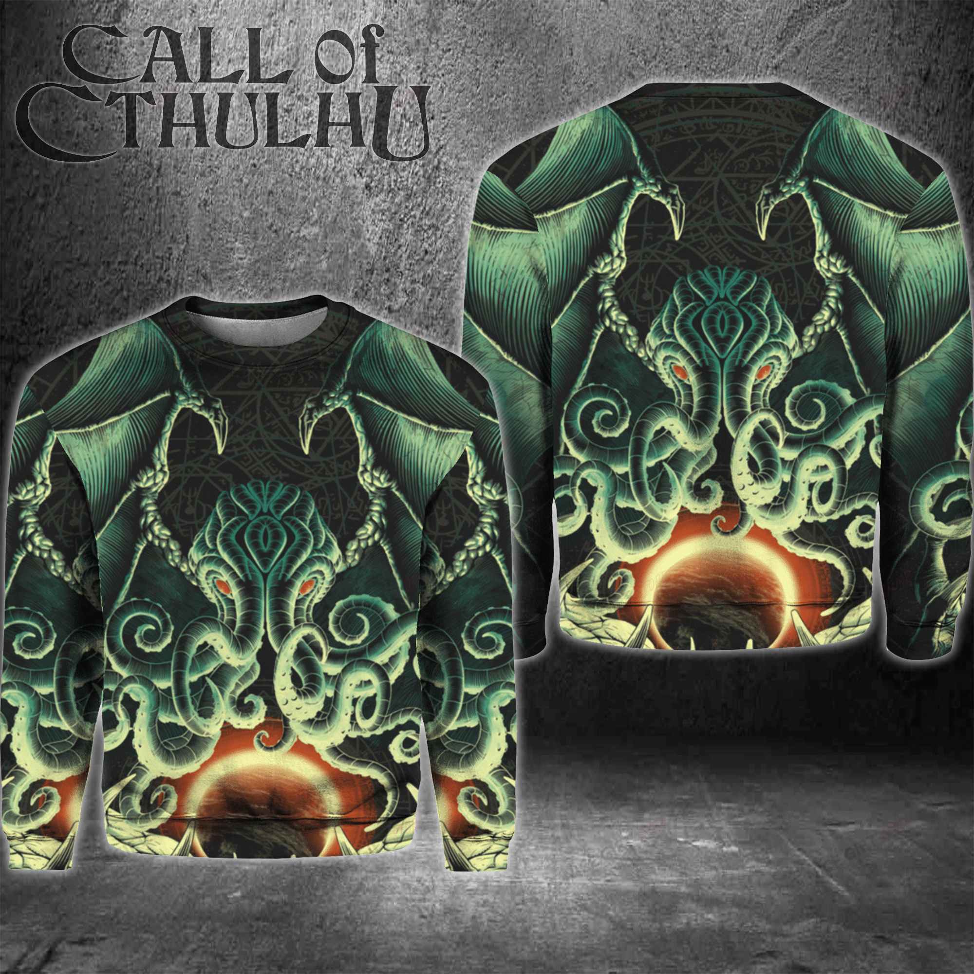 Cthulhu Crewneck Sweatshirt 3Cs-J2L7