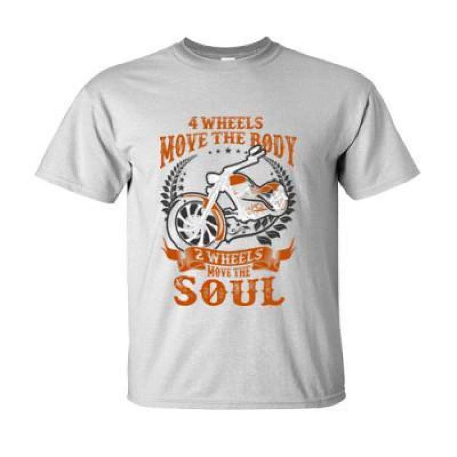 AGR Biker 4 Wheels Move The Rody 2 Wheels Move The Soul – Ultra-Cotton T-Shirt