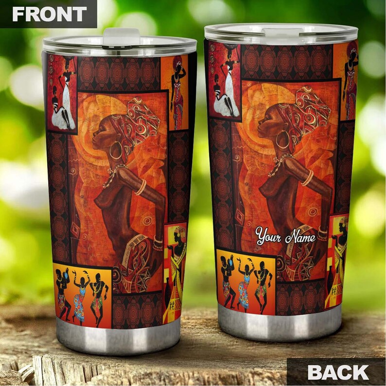 African Women Dancing Personalized Tumbler-African Tumbler -Birthday Gift Christmas Gift For African Friend-African Present