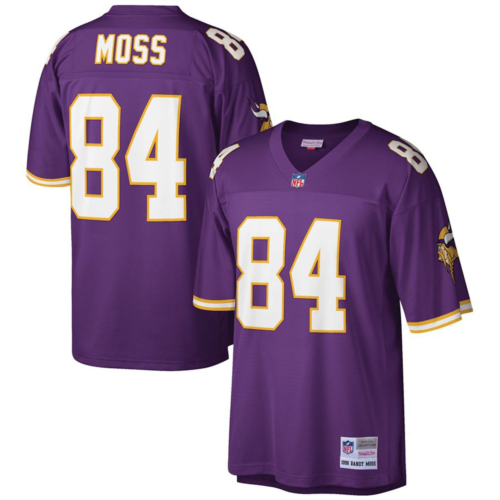 Randy Moss Minnesota Vikings Mitchell & Ness Big & Tall 1998 Retired Player Replica Jersey – Purple