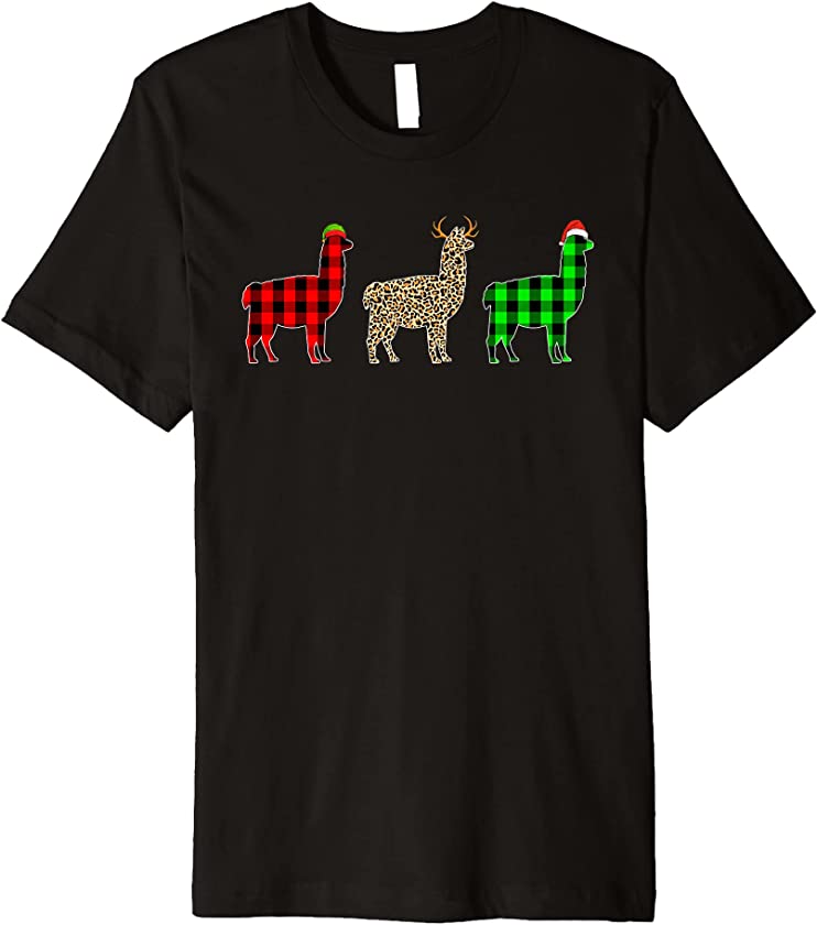 This Is My Christmas Tree Xmas Pajama Alpaca Animals Premium T-Shirt