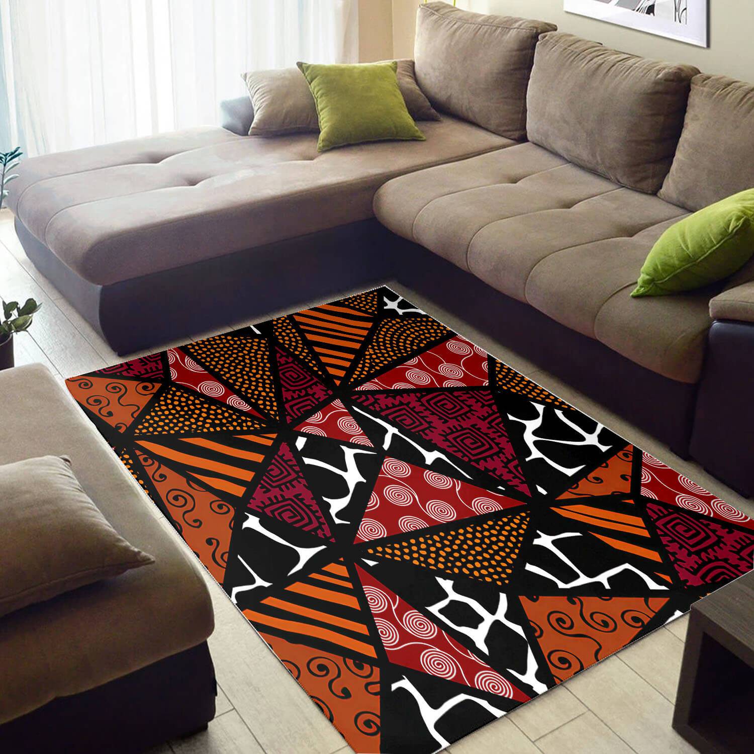 Trendy African Area Rug Abstract Black History Month Afrocentric Pattern Art African Large Rug African Themed Home Decor WBG3518