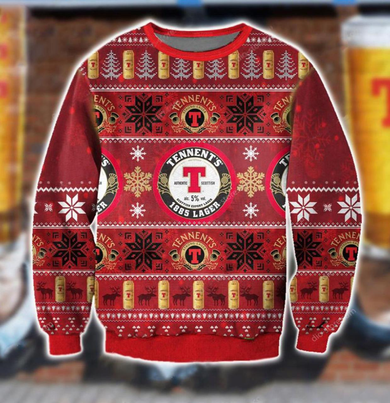 Tennent 1885 Beer Ugly Christmas Sweater 2021 Shirt For Women Men Couple Family Funny Cute