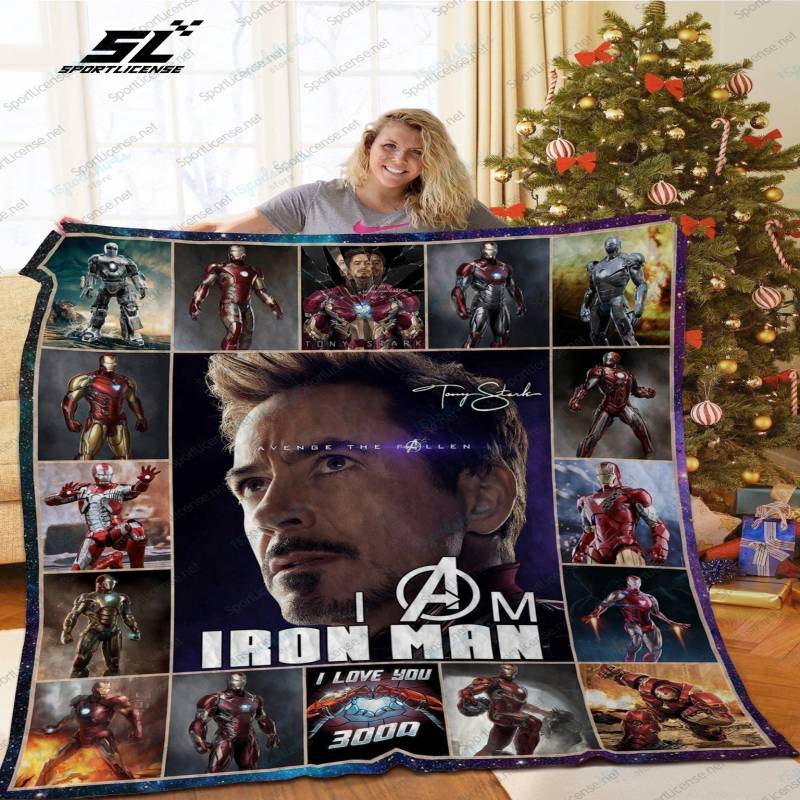 H Tony Stark Quilt Blanket Ver 5