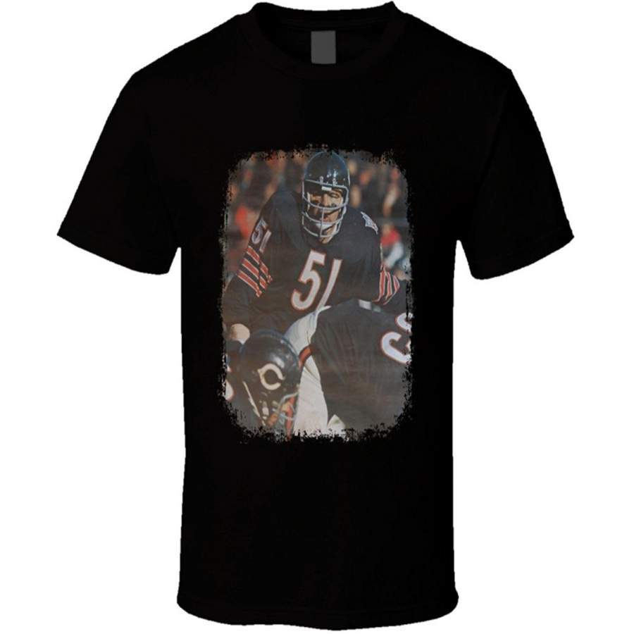 Dick Butkus Football Celebrity Poster Sports T Shirt Fashion O-Neck Short Sleeved T-Shirts Summer Funny Loose Tee Shirt For Men